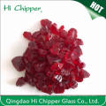 Lanscaping Glass Arena triturada Chips de vidrio rojo oscuro Vidrio decorativo